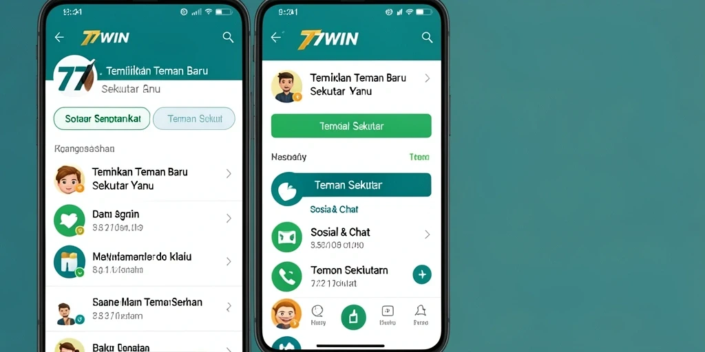 Tampilan antarmuka 77WIN yang menarik dan intuitif.