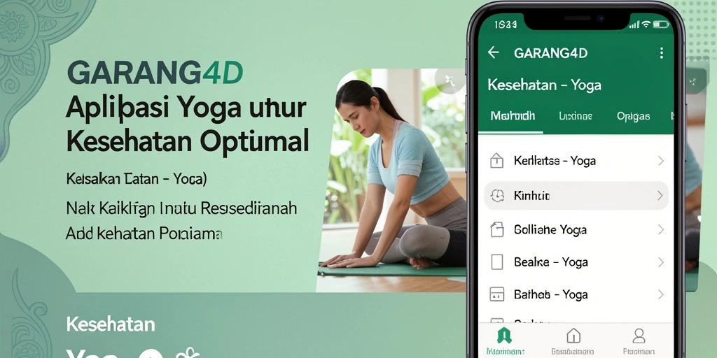 Antarmuka intuitif aplikasi GARANG4D untuk yoga yang menyenangkan.