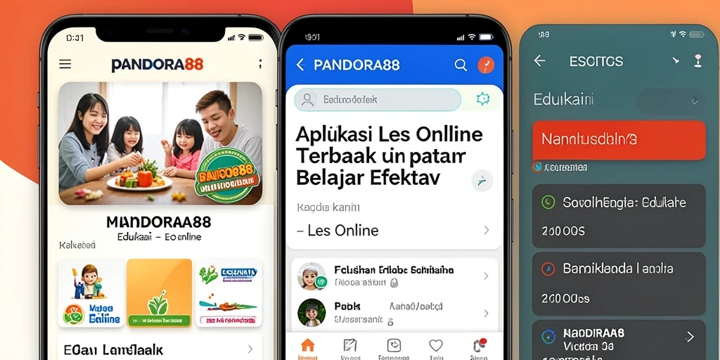 Tampilan antarmuka PANDORA88 yang ramah pengguna untuk Les Online.