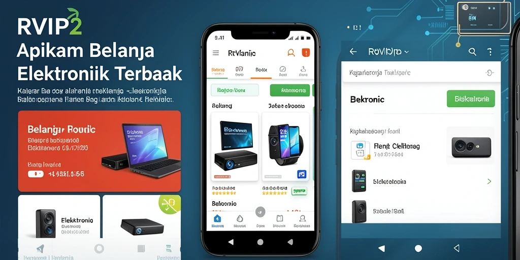 Screenshot antarmuka aplikasi RVIP2 menampilkan kemudahan penggunaan saat berbelanja elektronik.