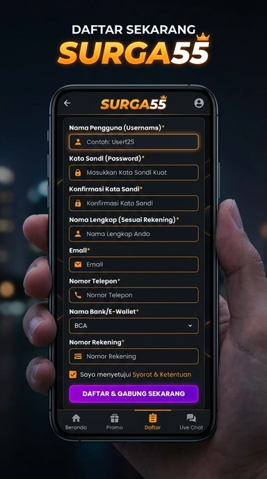 Cara Mudah Buat Akun Baru di surga55